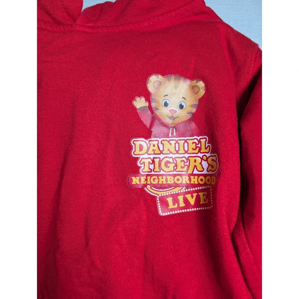 Daniel Tiger's Neighborhood Hoodie Kids Size 5/6 Red Pullover Sweatshirt